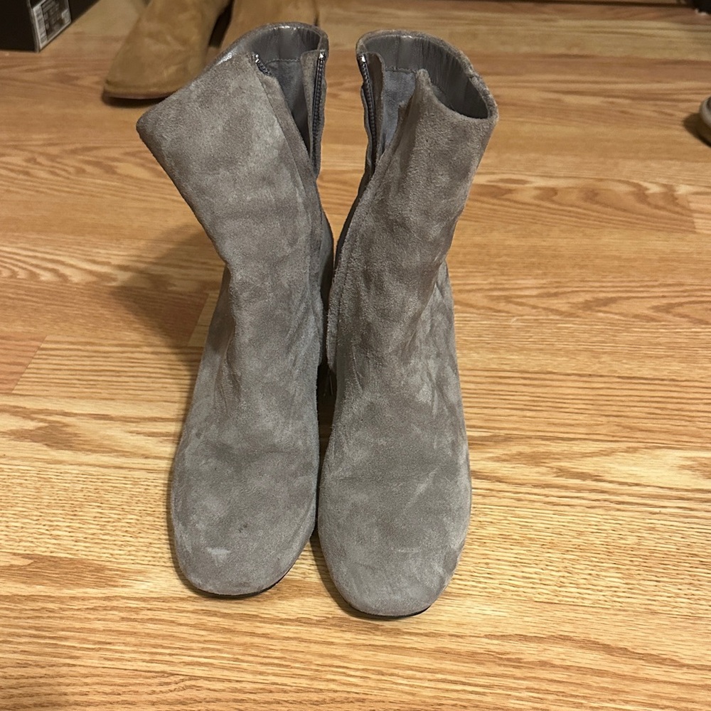 Paolo Gray Suede Ankle Boots
